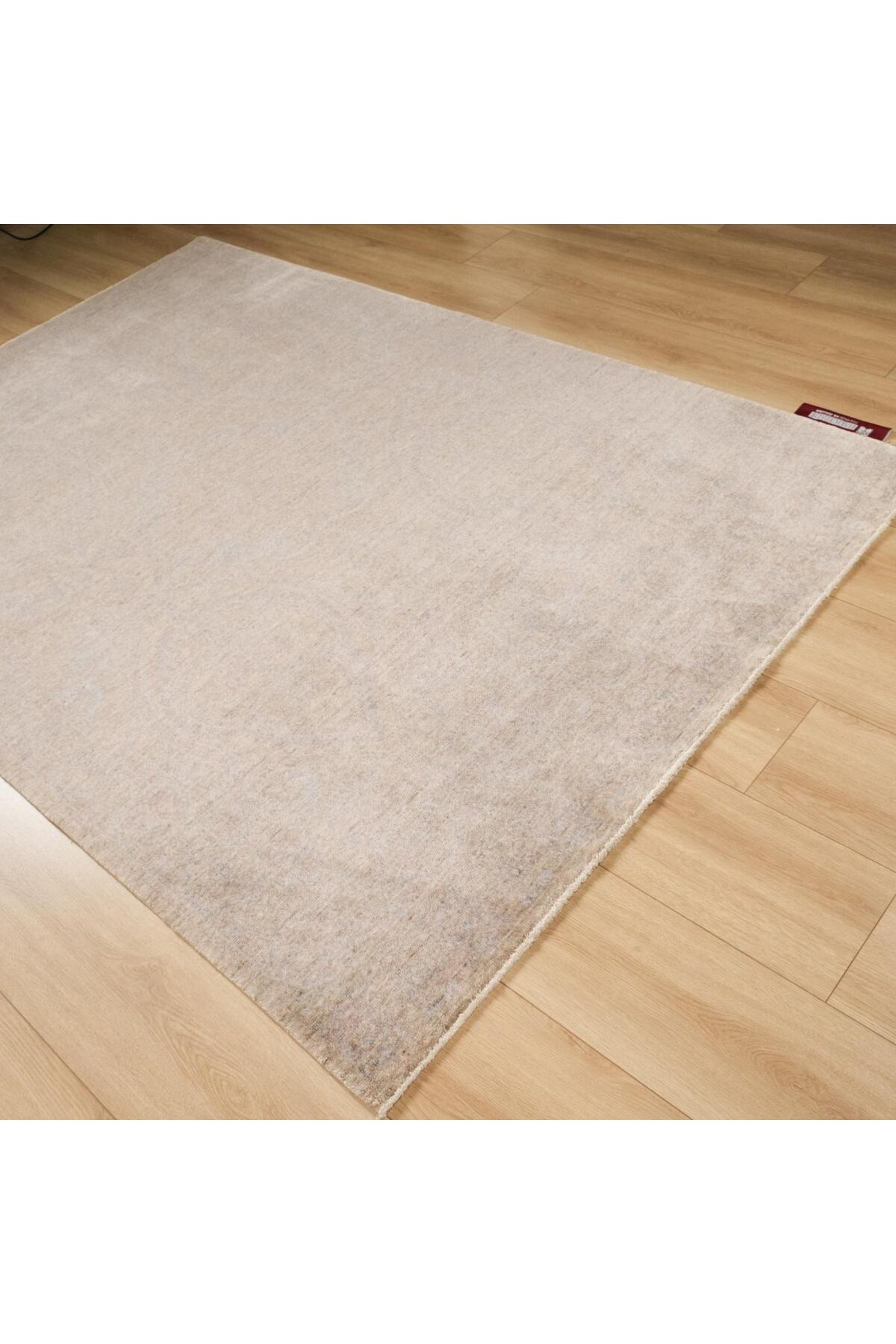 Eko Hali Taftan Vintage Pattern Machine Woven Carpet - Taftan TF 03 Beige - MALLTURK