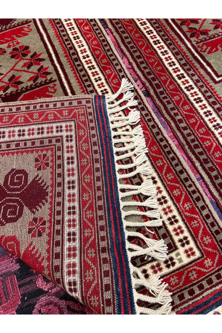 RD RAMAZAN DAG Hand Rug Art Hand-Woven Yagcibedir Rug Wool Fringe with Kirman Wool Woven Size 160x90..