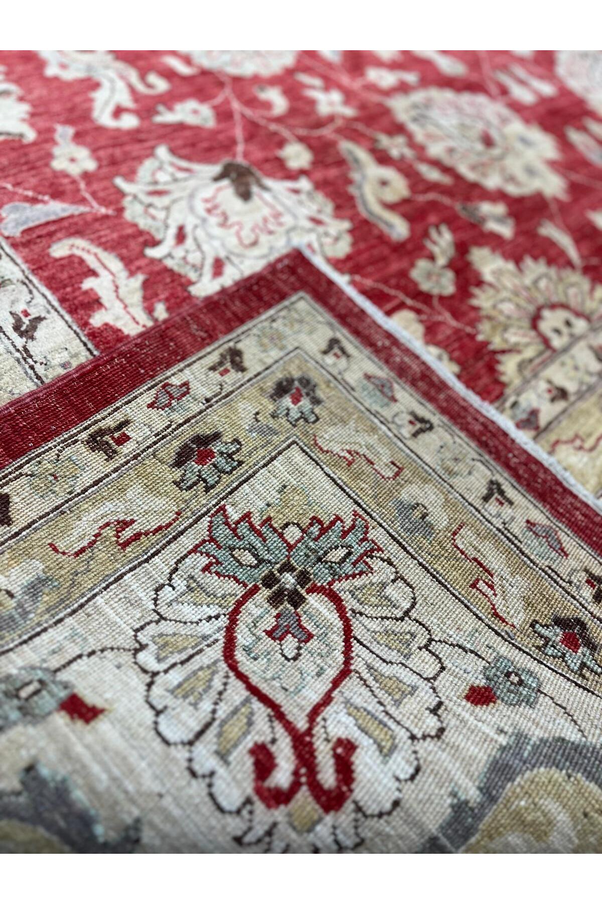 SIRVAN Rug Hand-Woven AFGAN Usak Rug - 270x354 - MALLTURK