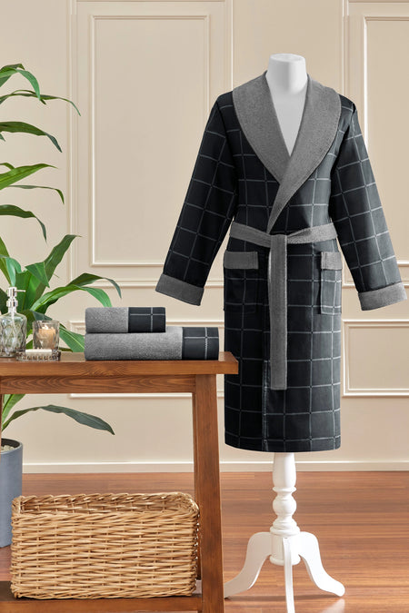 Ozdilek Nera Men Shawl Collar Bathrobe XL - MALLTURK