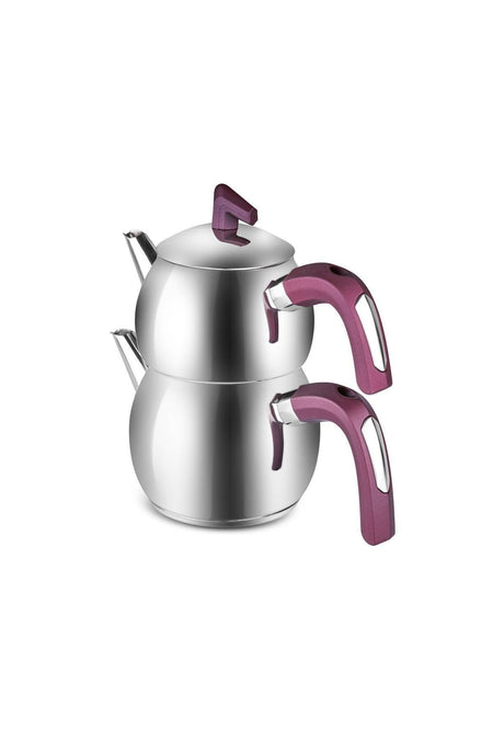 Karaca Viola induction Base Midi Teapot Set, Plum - MALLTURK