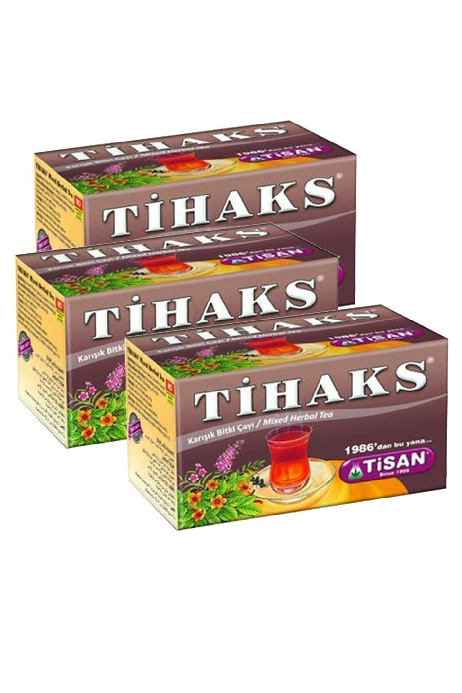 Tisan Tihaks Mixed Herbal Tea, 20 Filter Bags, 3 Packs of Tilax