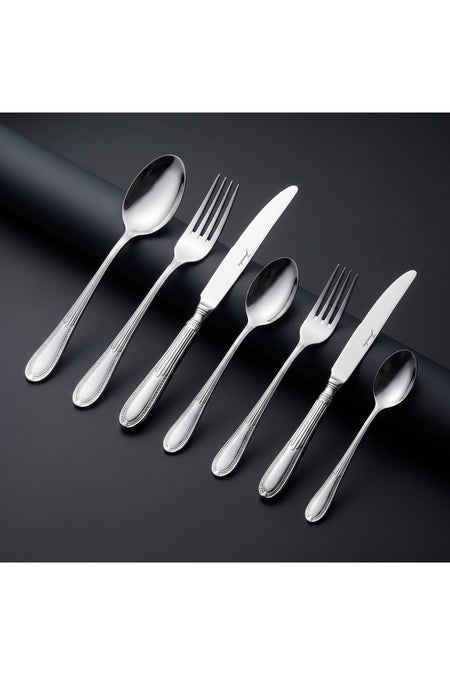 Jumbo 3401 84 Piece 12 Place Setting Steel Flatware Set - MALLTURK