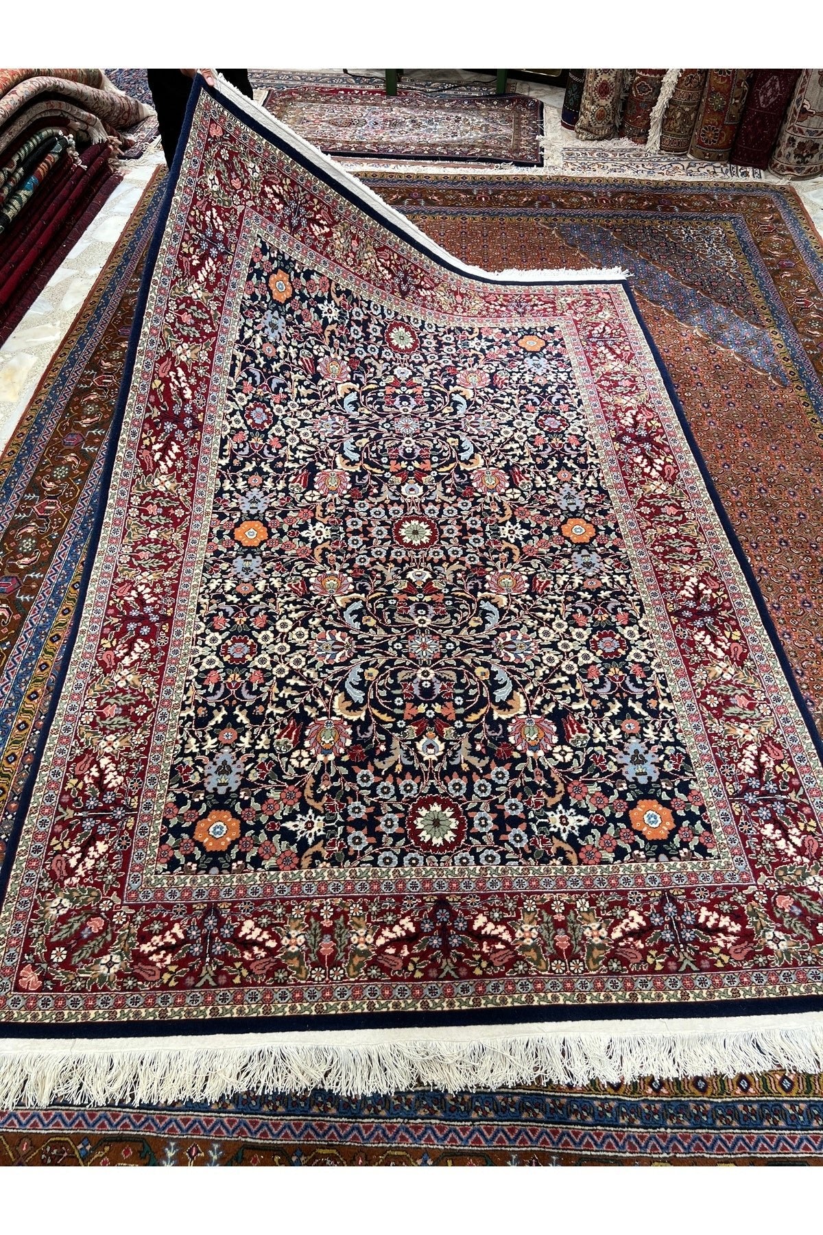 RD RAMAZAN DAG Hand Rug Art Hand-Woven Sumerbank Hereke Rug Signed Lalezar Design.Size 220x150. - MALLTURK