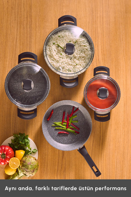 Karaca Biogranit Uraz 7 Piece Cookware Set - MALLTURK