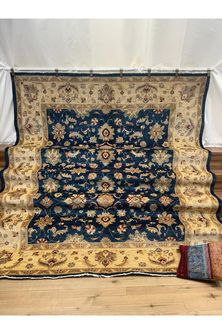 SIRVAN Rug Hand-Woven AFGAN Usak Rug - 250 x 300 - MALLTURK