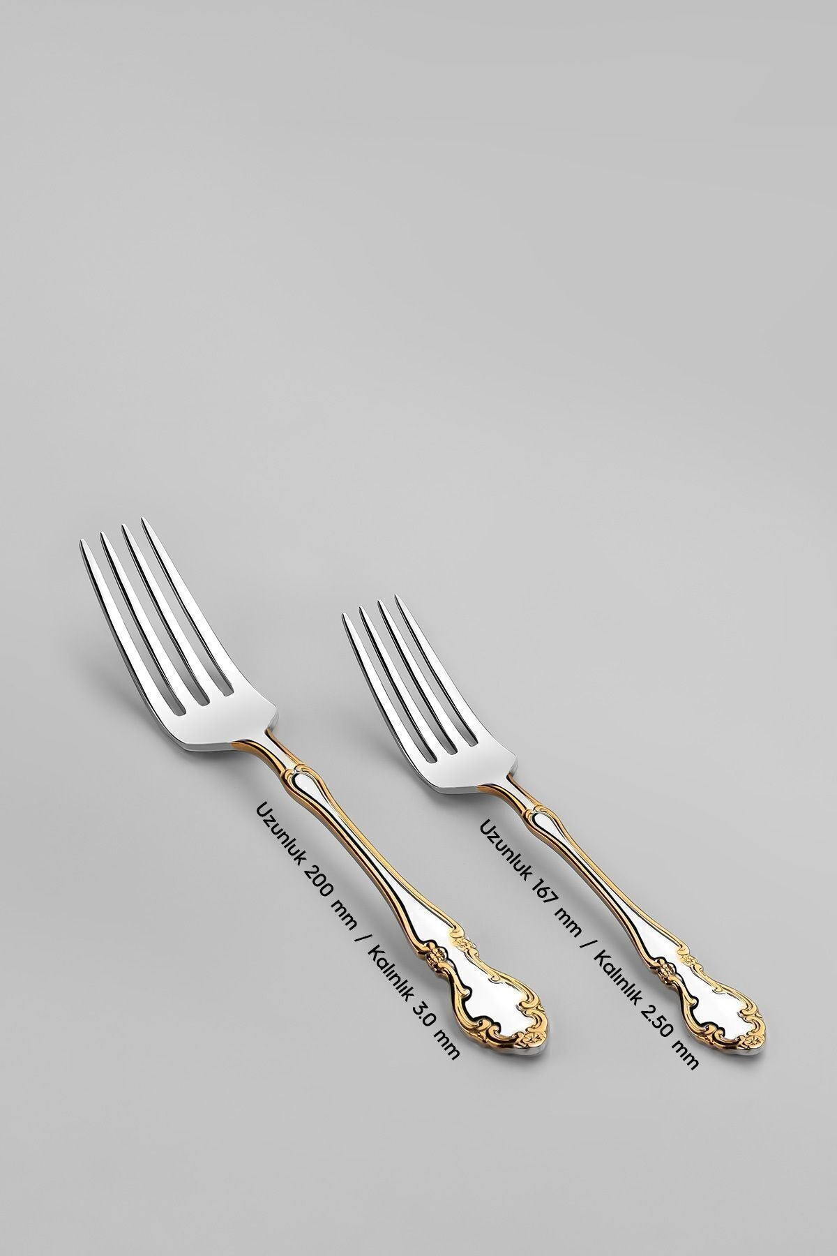 Nehir adriana altin Plain 12 Place Setting 84 Piece Boxed Flatware Set - MALLTURK