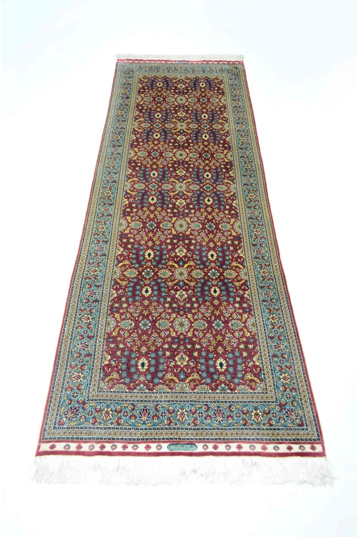 Handmade Pure Silk Hand-Woven Kayseri Rug Runner 73x215 cm (1.57 m2) - MALLTURK