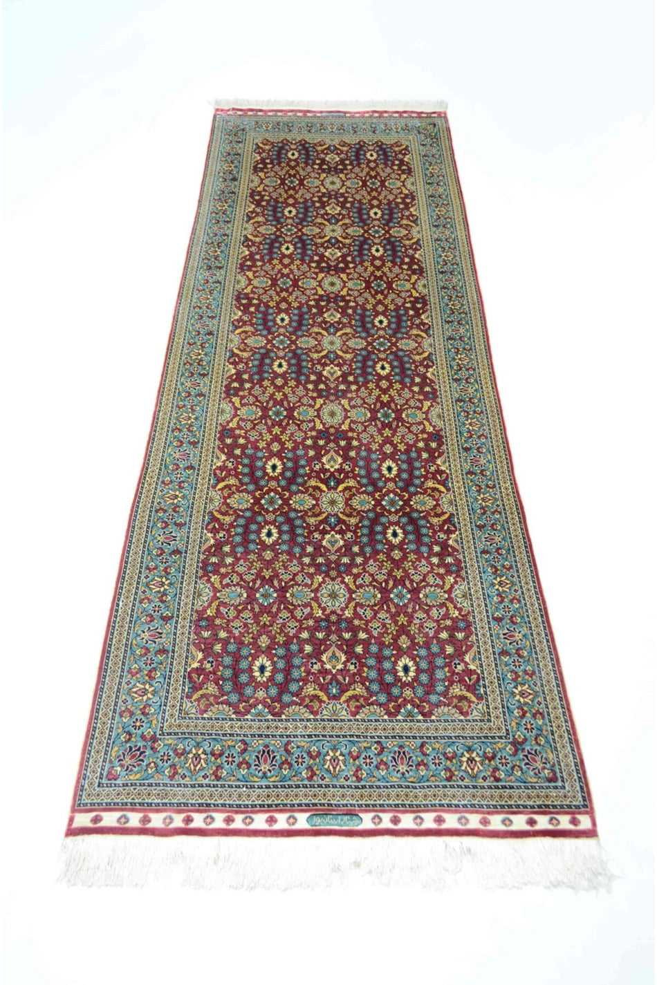 Handmade Pure Silk Hand-Woven Kayseri Rug Runner 73x215 cm (1.57 m2)