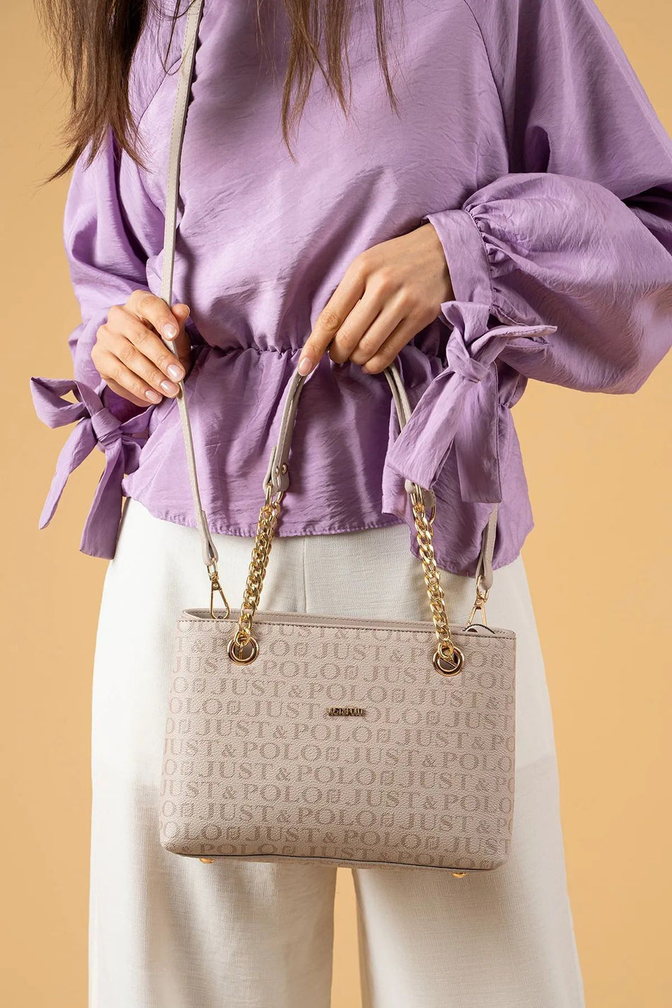 Just Polo Women's Stone Hand and Shoulder Bag - MALLTURK