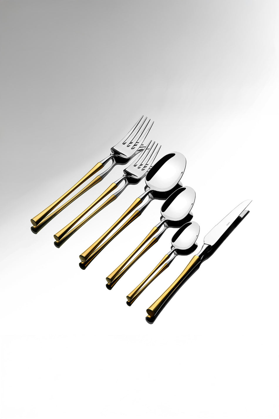 Nehir marbella altin Plain 6 Place Setting 36 Piece Boxed Flatware Set - MALLTURK