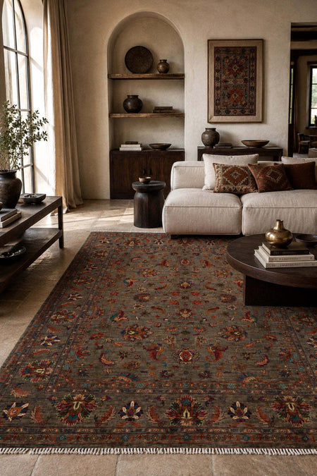 Naar Rug Afgan Orjin Hand-Woven Wool Rug 249x302 - MALLTURK