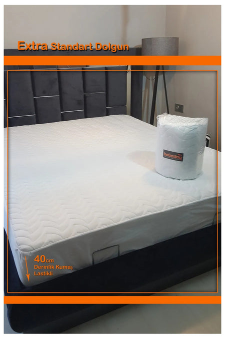 babadag kolleksiyon Cotton Quilted Fitted Mattress Protector - MALLTURK