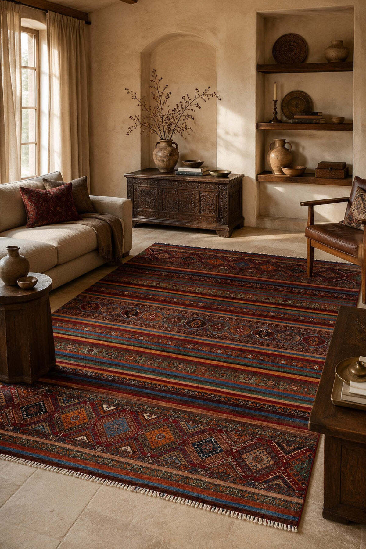 Naar Rug SHB Afgan Orjin Hand-Woven Wool Rug 208x320 - MALLTURK