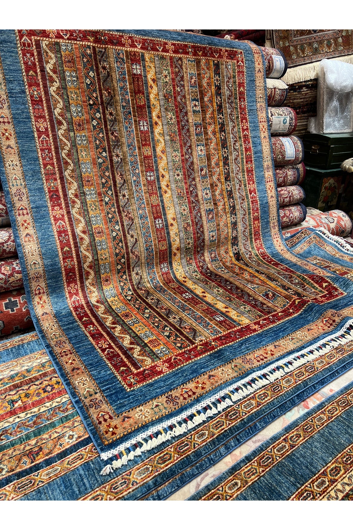 RD RAMAZAN DAG Hand Rug Art Hand-Woven Afghan Sirvan Sal Pattern Design 204x1.51
