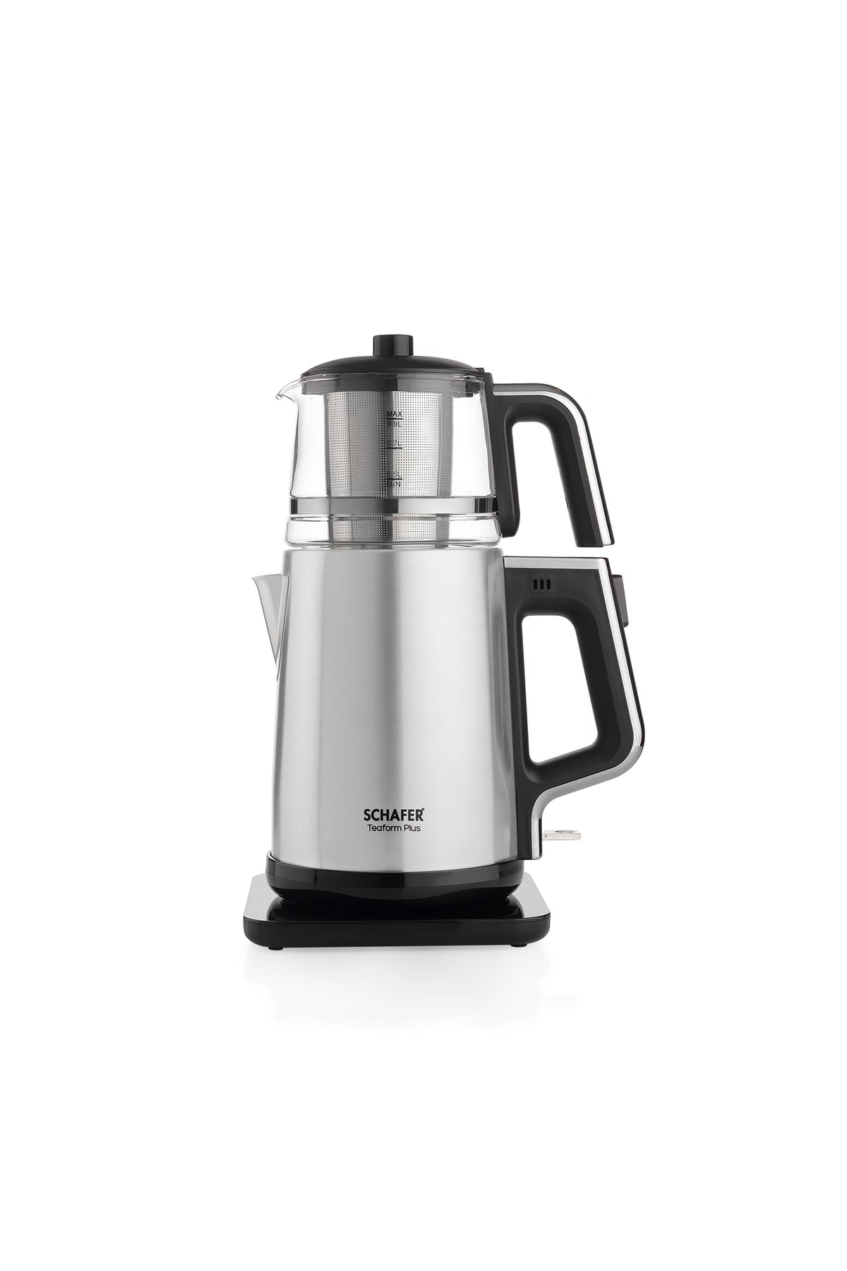 Schafer Teaform Plus Stainless Steel Tea Maker - inox/Glass Teapot - MALLTURK