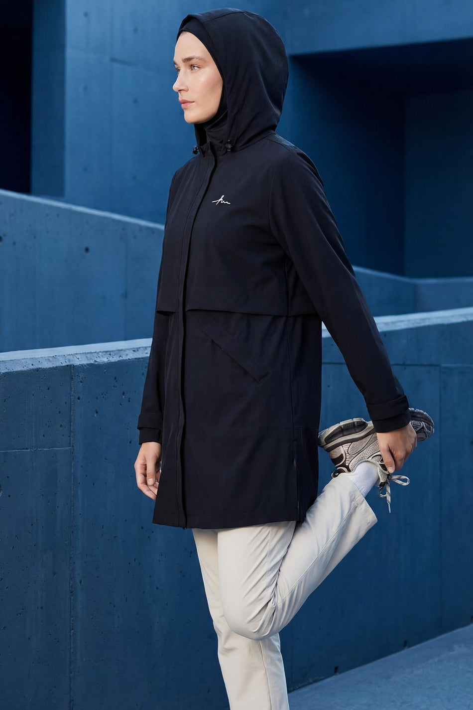 Hasema Active H-Per Fit Kapuzen-Wanderjacke in Schwarz ACT-42