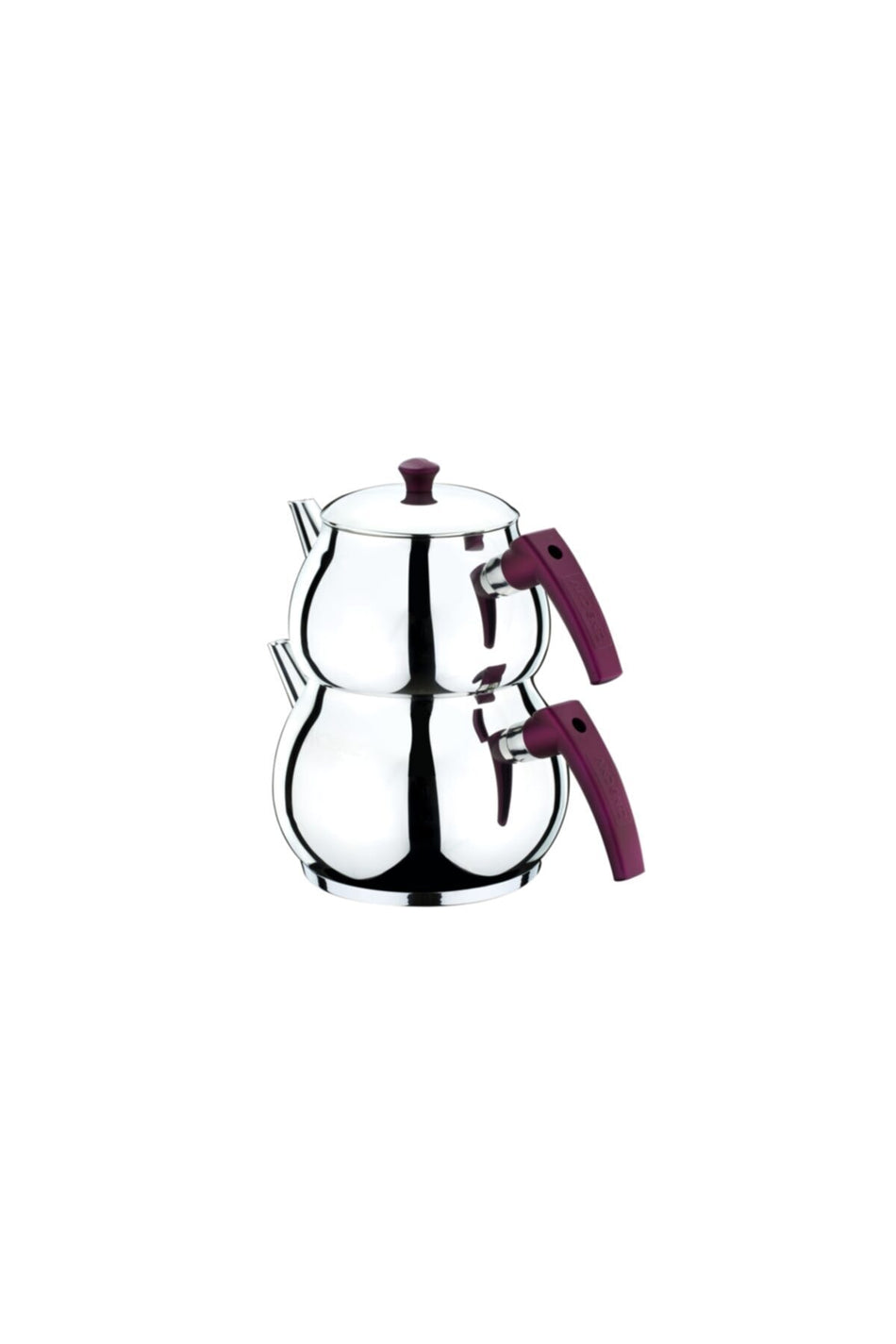 Akdeniz Sphere Medium Size Teapot Set 1.1lt.-1.75lt. Metallic - MALLTURK