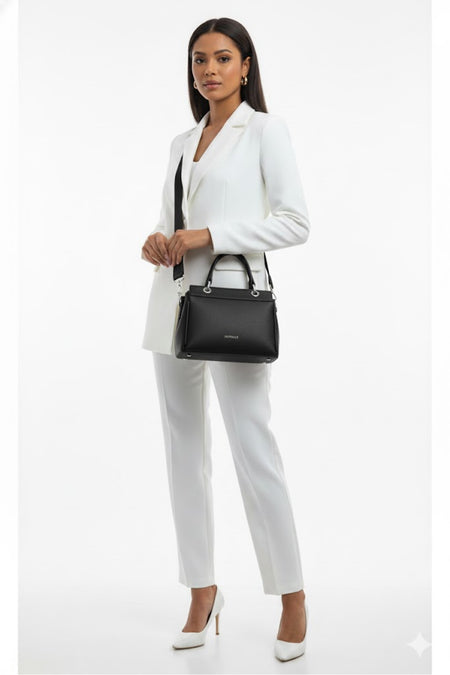 Just Polo Black Women's Hand and Shoulder Bag Size: Height 18 cm Width 26 cm - MALLTURK