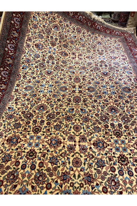 RD RAMAZAN DAG Hand Rug Art Hand-Woven Sumerbank Hereke Rug Lalezar Design Cotton Base Wool Weave olup Natural Dye 3x2 - MALLTURK