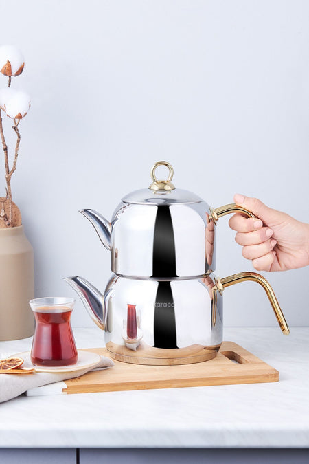 Karaca Urban Midi induction Base Teapot Set Gold - MALLTURK