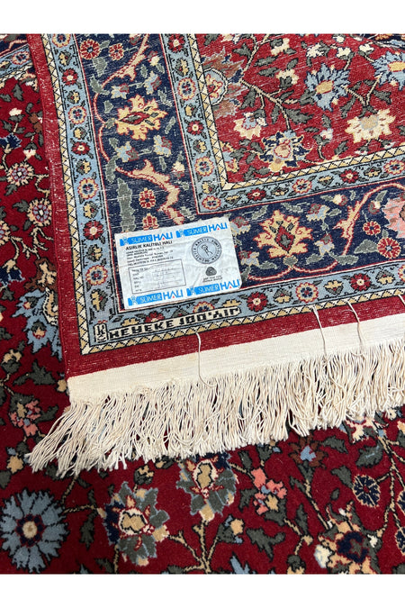 RD RAMAZAN DAG Hand Rug Art Hand-Woven Sumerbank Hereke Rug Signed Seven Mountains Flower Design Size 190x150 - MALLTURK