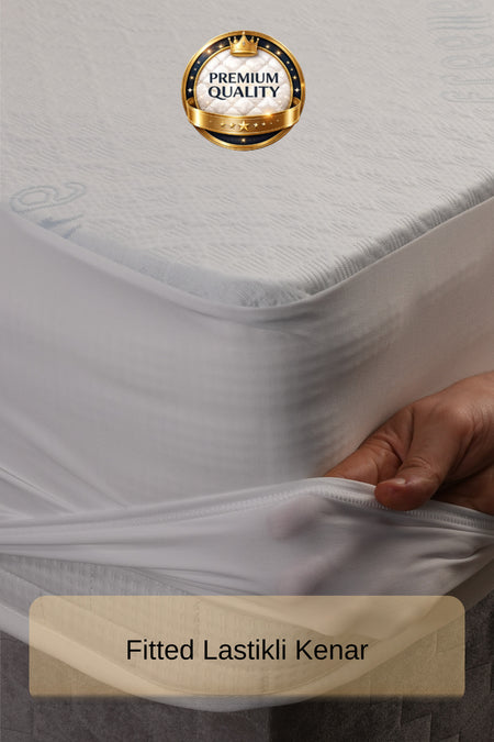 Elzenor Elegance Serin Tutan Waterproof Fitted Mattress Protector - MALLTURK