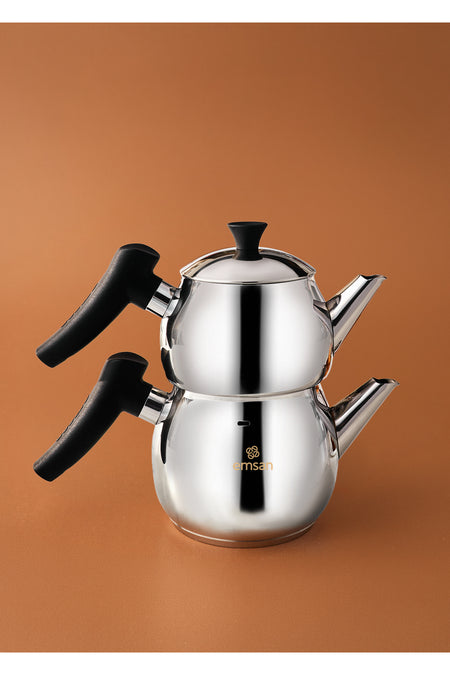 Emsan Alim Mini size Stainless Steel Teapot Set - MALLTURK