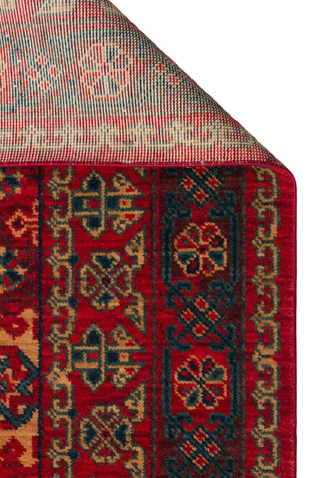 Cool Rug Mardin Red Anatolian Pattern Classic Four Season Soft Wool Hand-Woven Living Room Living Room Rug - MALLTURK
