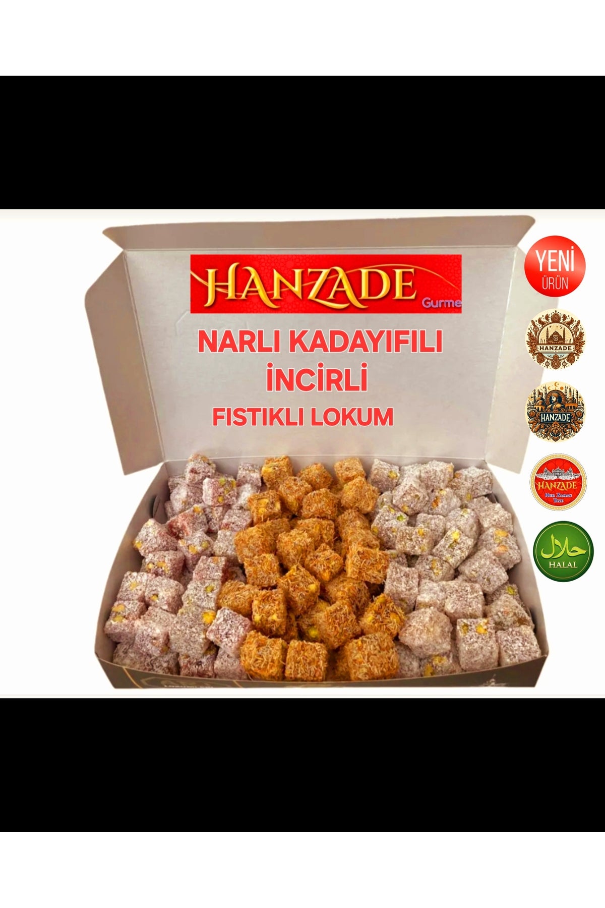 HANZADE GURME ozel harman Assorted Afyon Style Turkish Delight turk Turkish Delight 1 Pack - MALLTURK