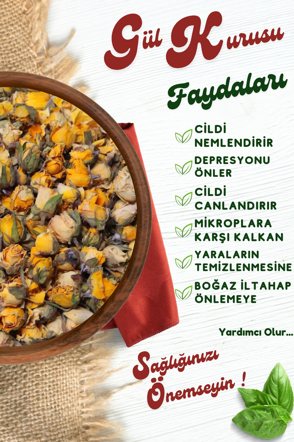 Gulcehre – berühmte getrocknete gelbe Rosenknospen aus der Region Isparta {Rose Odorata} | 30gr.