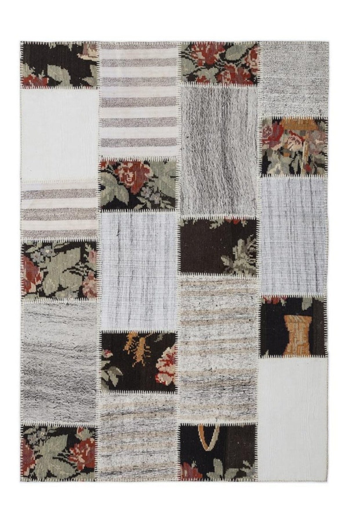 Apex Rug Patchwork Uni Karabag Natural Hand-Woven 1217 160 x 230 cm