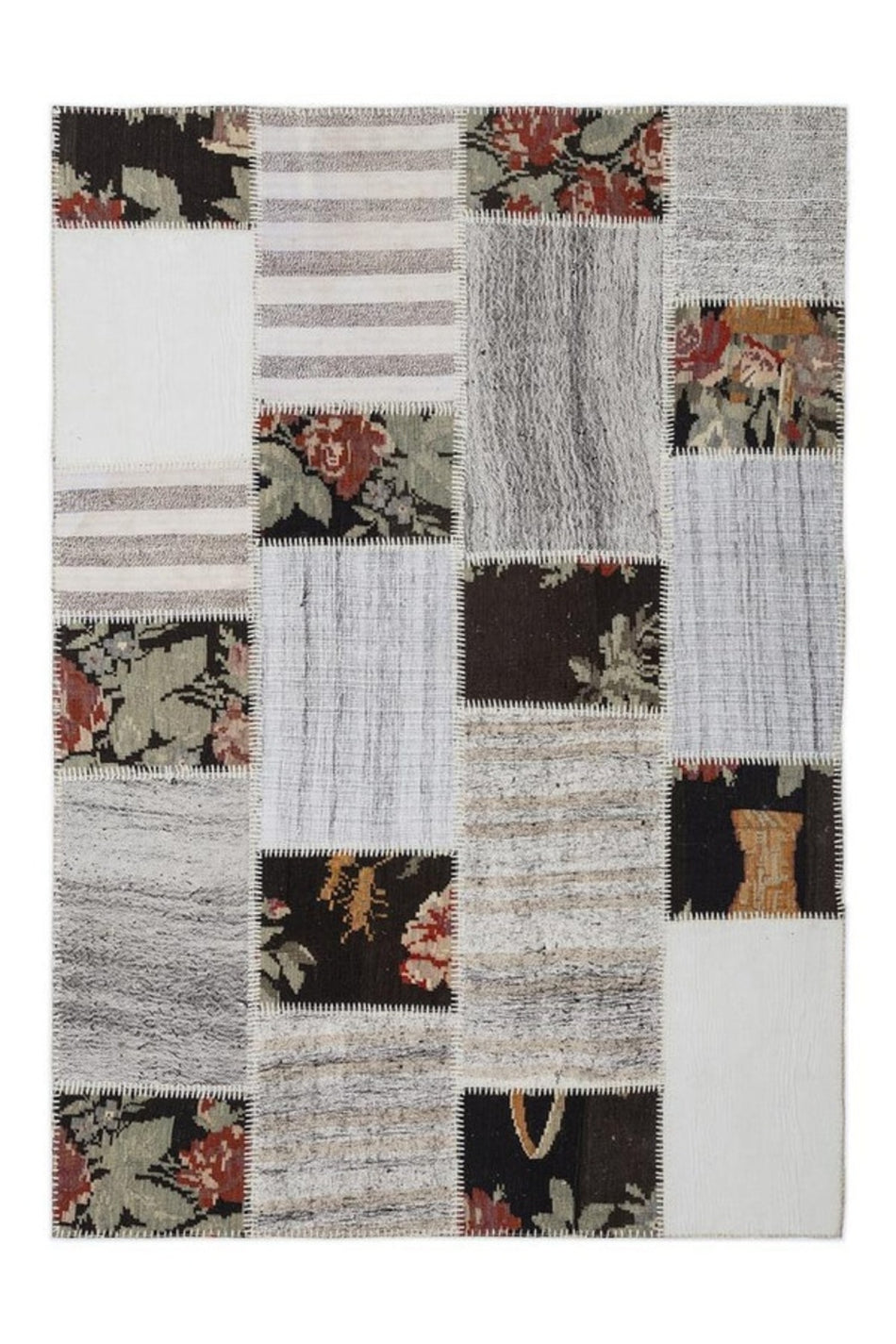 Apex Rug Patchwork Uni Karabag Natural Hand-Woven 1217 160 x 230 cm
