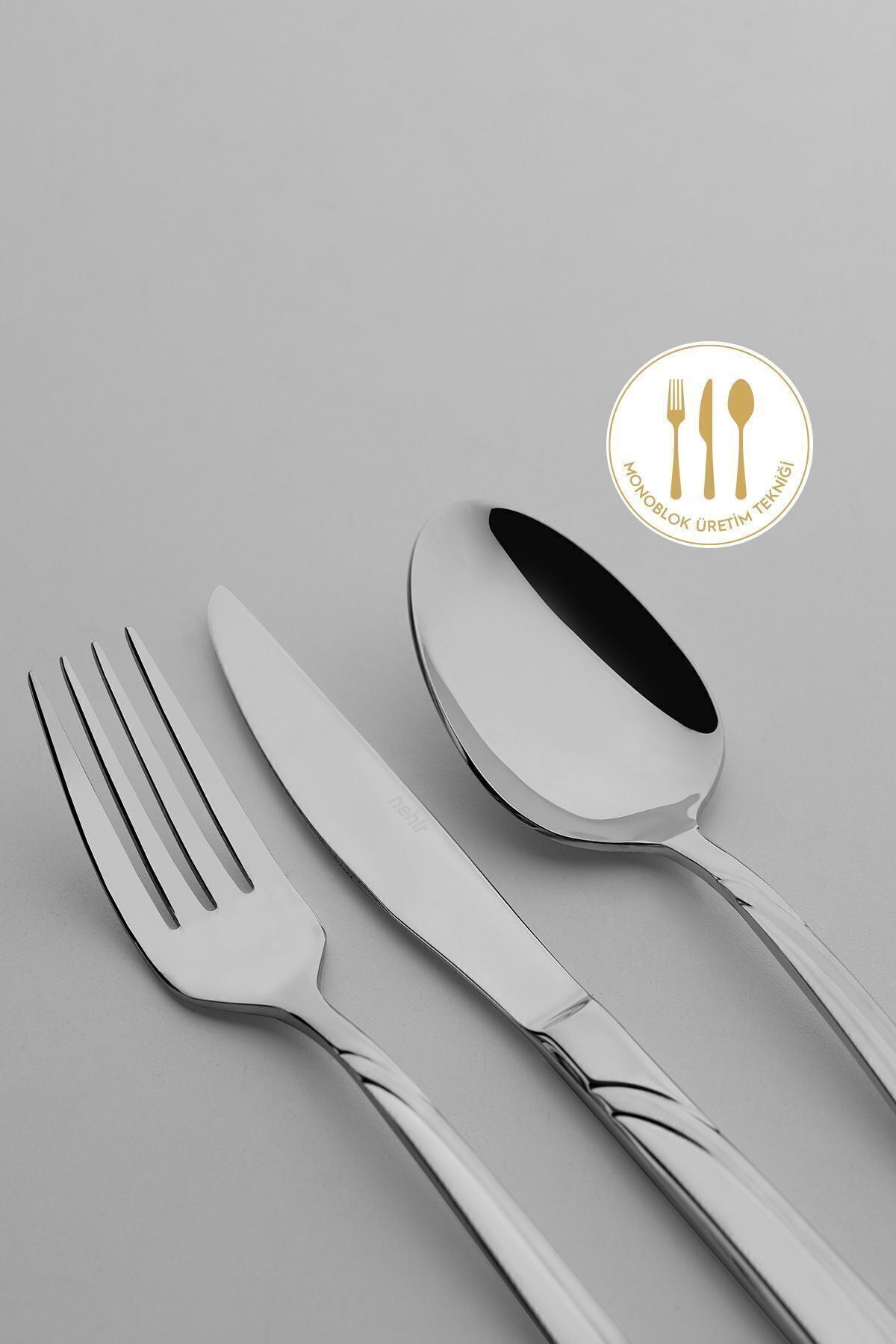Nehir fiesta Plain 12 Place Setting 72 Piece Boxed Flatware Set - MALLTURK