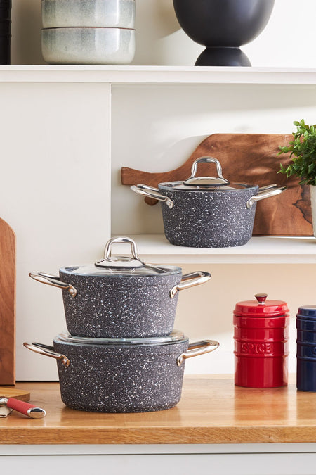Karaca Biogranit Stone 6 Piece Midi Cookware Set - MALLTURK