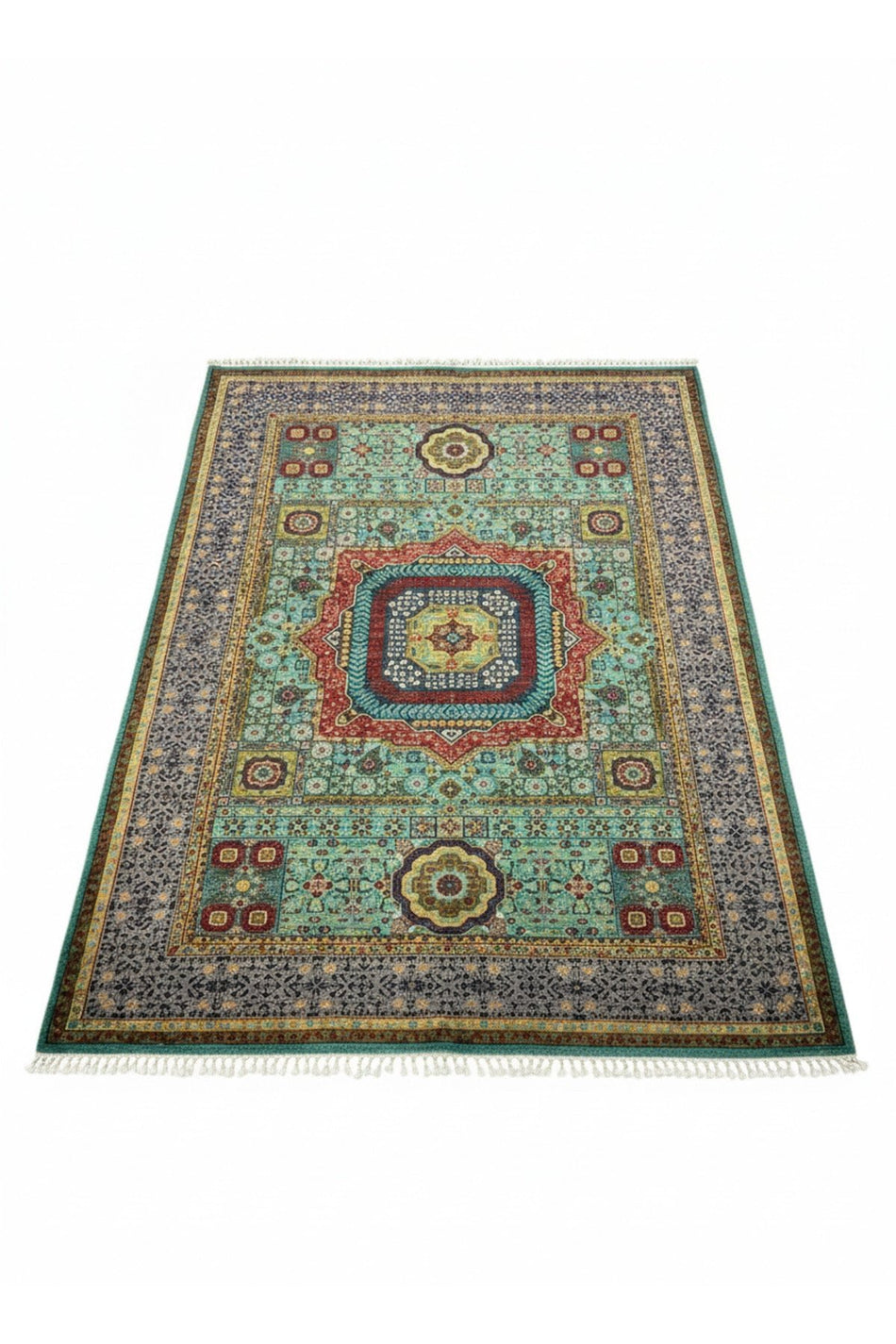 Vog Hali Handmade Iranian Mamluk Carpet – Original Handwoven Classic Patterned Luxury Living Room Carpet - MALLTURK
