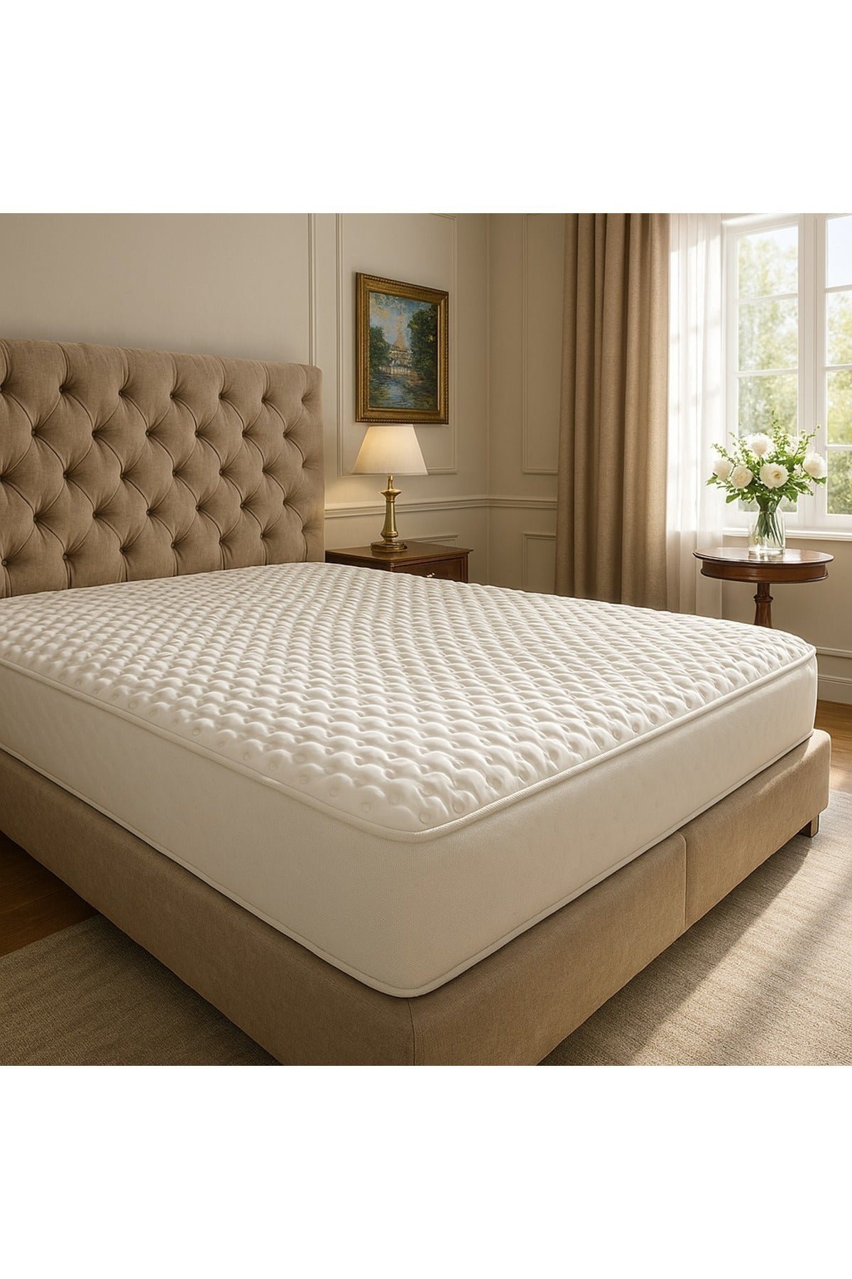 KONFOR TEKSTIL Konfor Waterproof Cotton Quilted Fitted Mattress Pad - MALLTURK