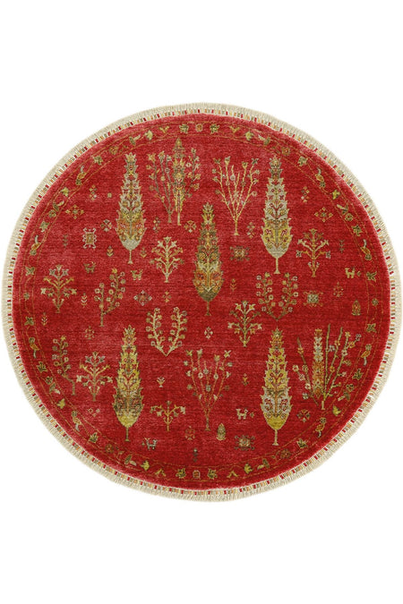 Cool Hali Galata 08 Red Carpet Living Room Carpet Bohemian Scandinavian Carpet Bamboo Carpet Handwoven Round Hallway Carpet - MALLTURK