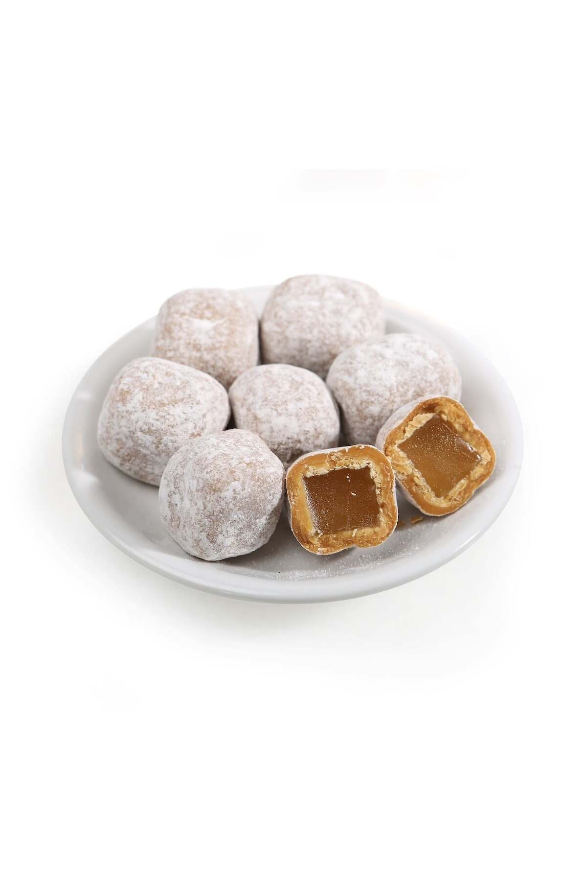 Sekerci cafer erol karamel Chocolate Coated Mastic Flavored Turkish Delight altin kutu 110g - MALLTURK