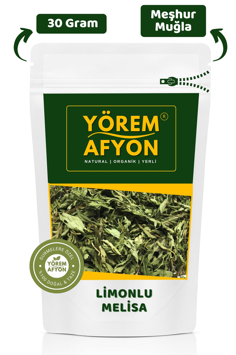 Gulcehre Yorem Afyon Famous Mugla New Harvest Sun-Dried Lemon Balm Leaves | 30gr. - MALLTURK
