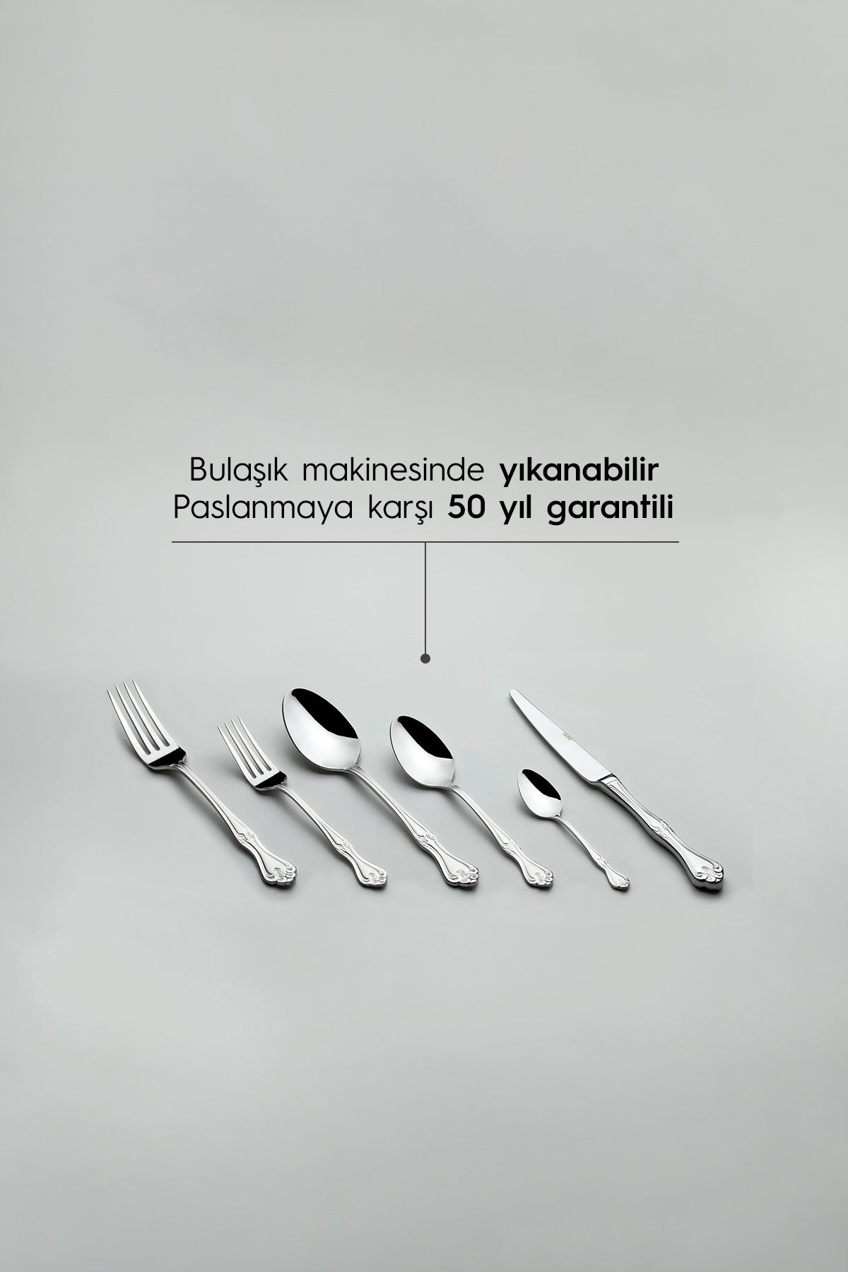 Nehir lalezar Satin 12 Place Setting 72 Piece Boxed Flatware Set - MALLTURK