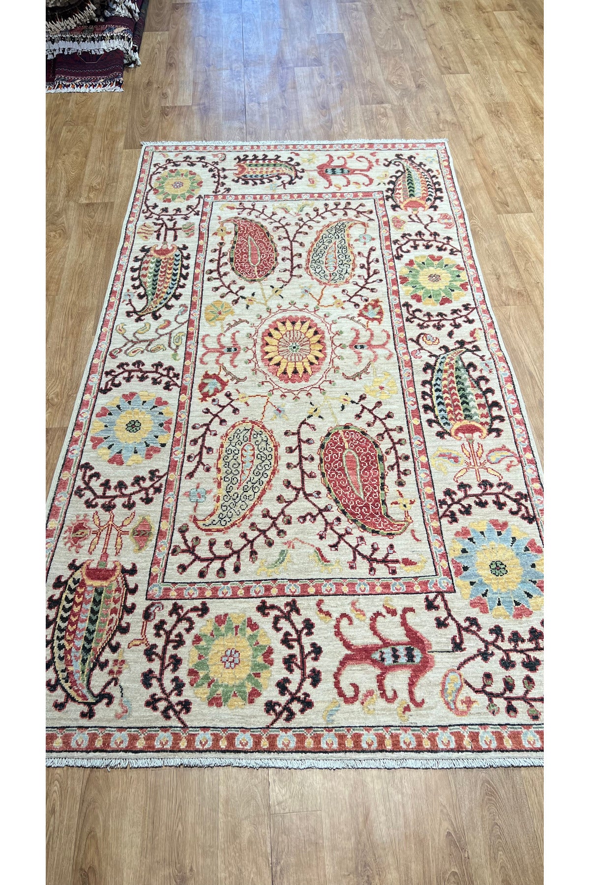 Turkmen Rug Hand-Woven Afghan Rug
