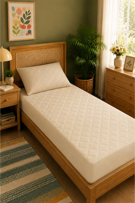 sevilya Waterproof Cotton Quilted Pillow Protector - MALLTURK