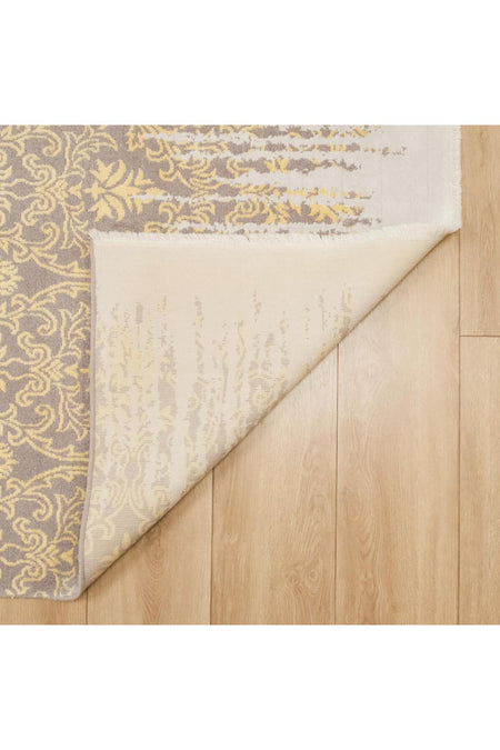 Halicizade Heritage Series Vintage Pattern Machine Woven Rug - Heritage 455 Yellow - MALLTURK