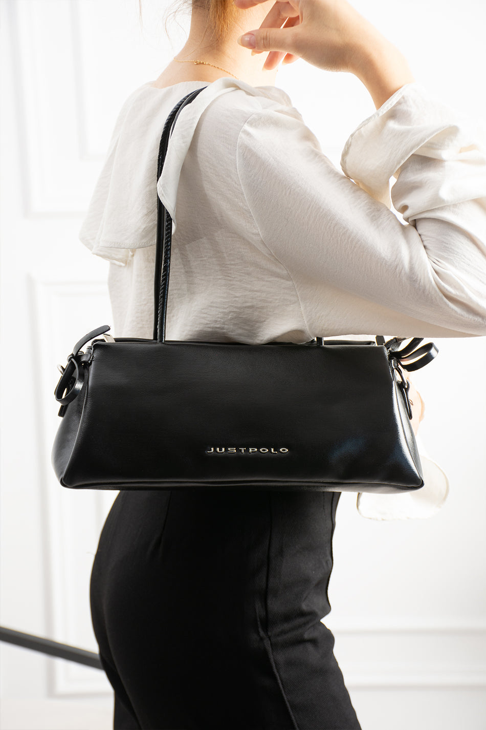 Just Polo Patent Leather Hand and Shoulder Bag - MALLTURK