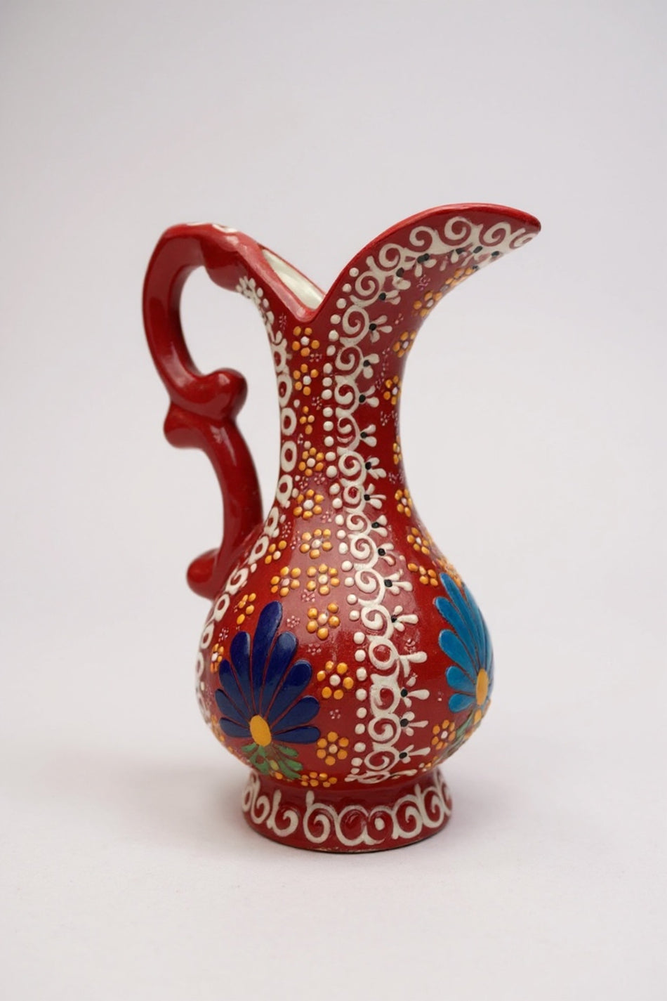 STORESZA Handmade Lace Work 25cm Ceramic Vase for Ashure (Turkish Dessert) - MALLTURK