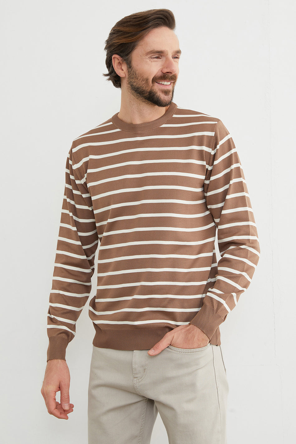 Striped Crew Neck Sweater