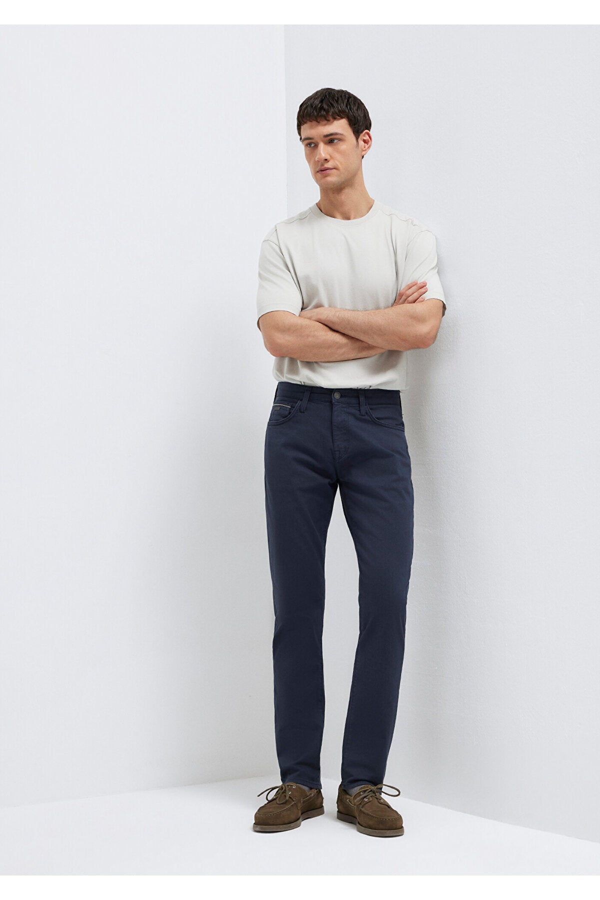 Mavi Marcus Black Navy Gabardine Trousers 00351A2793 - MALLTURK