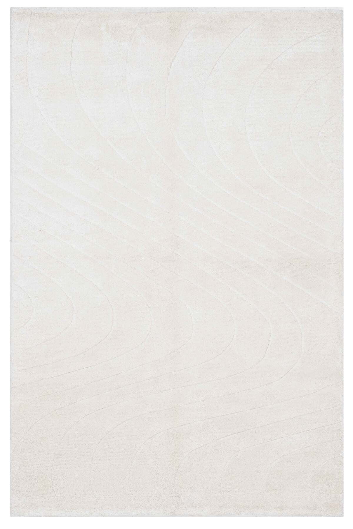Naar Hali Nepal 3505 White Modern Handwoven Bamboo Carpet 120x180 - MALLTURK