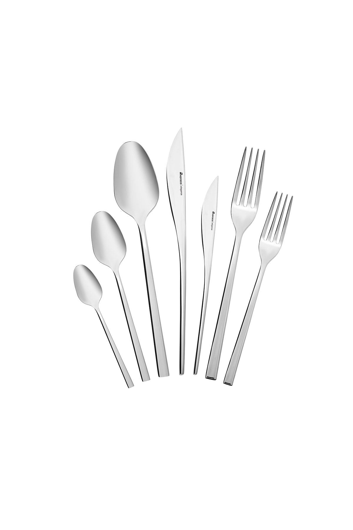 Karaca new everest 84 Piece 12 Place Setting elegance Boxed Flatware Set - MALLTURK